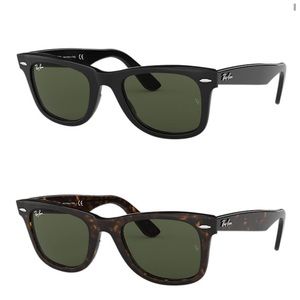 BRAND NEW! 2 WAYFARER RAY BANS tortoise and black